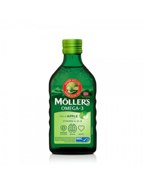 MOLLER'S - Μουρουνέλαιο (Cod Liver Oil) Apple Flavour - 250ml