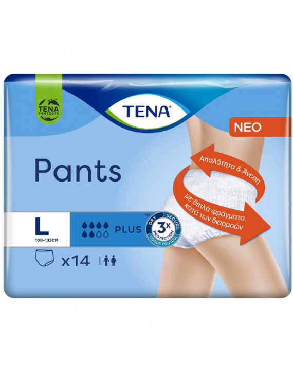 Tena Pants Plus Large Προστατευτικά Εσώρουχα Ακράτειας, 14τεμ