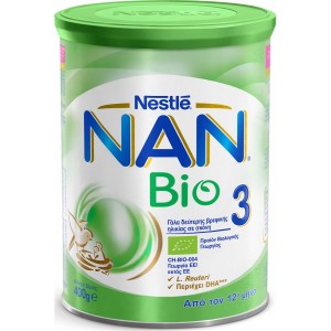 Nestle NAN Bιο 3 Βιολογικό Γάλα Δεύτερης Βρεφικής Ηλικίας σε Σκόνη 12m+ 400gr.