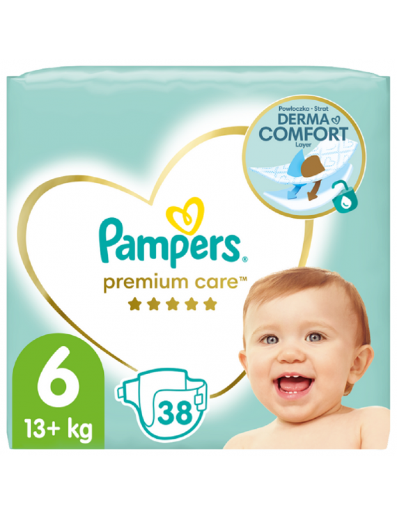 Pampers Premium Care No.6 (13+kg) Πάνες, 38 τεμάχια
