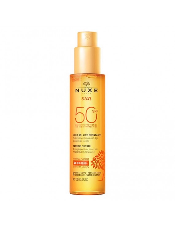 NUXE Sun Tanning Oil High Protection SPF50 - Αντηλιακό Λάδι για Πρόσωπο & Σώμα (150ml)