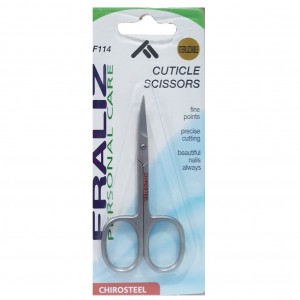 Fraliz F114 Cuticle Scissors Ψαλιδάκι για Πετσάκια Λεπτό Καμπυλωτό 1 Τεμάχιο