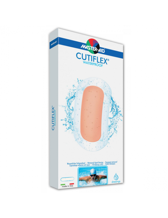Masteraid Cutiflex Αυτοκόλλητες Διαφανείς & Αδιάβροχες Γάζες 10,5x20cm (6x15,2), 5 τεμάχια