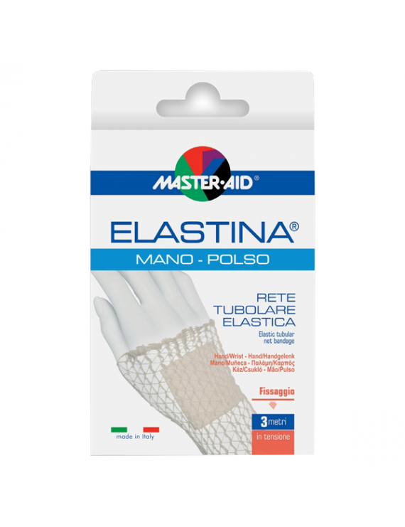 Masteraid Elastina Mano - Polso Ελαστικός Δικτυωτός Σωληνοειδής Επίδεσμος - Δικτάκι Για Τον Καρπό - Παλάμη, 3m