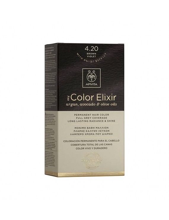 Apivita My Color Elixir Βαφή Μαλλιών Νο 4.20, Καστανό Βιολετί 50ml.