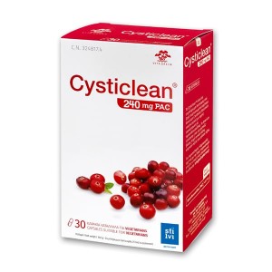 Cysticlean 240mg Συμπλήρωμα Διατροφής Για Την Υγεία Του Ουροποιητικού Συστήματος, 30caps