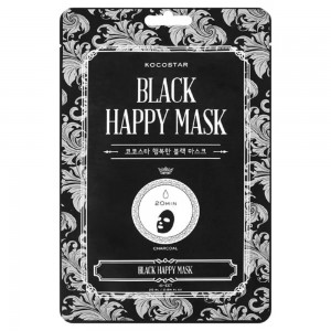 Kocostar Black Happy Mask Μάσκα Καθαρισμού για Πρόσωπο με Άνθρακα, 1τεμ