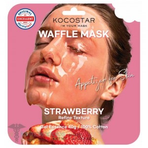 Kocostar Waffle Mask Strawberry Μάσκα Προσώπου για Λιπαρές Επιδερμίδες, 40g