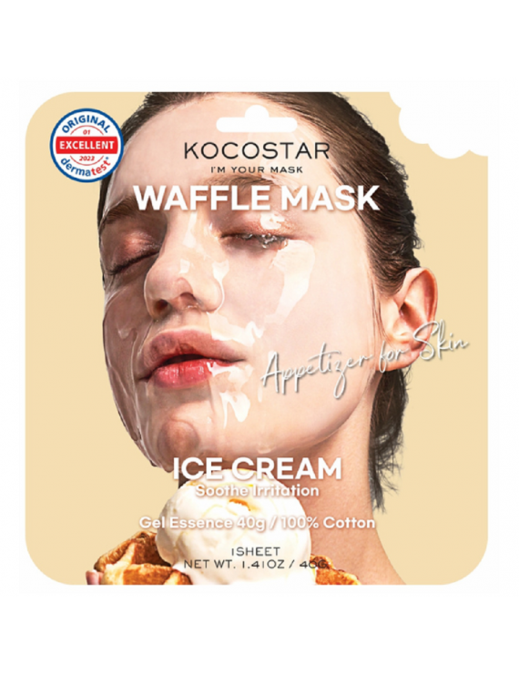 Kocostar Waffle Mask Ice Cream Μάσκα Προσώπου για Ευαίσθητες Επιδερμίδες, 40g