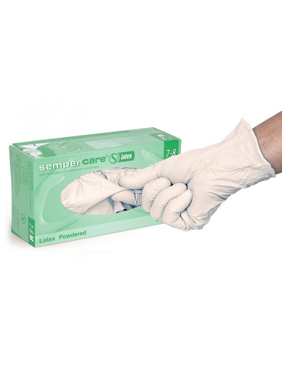 Sempercare Γάντια Latex Ατομικής Προστασίας Ελαφρώς Πουδραρισμένα Large 100τμχ