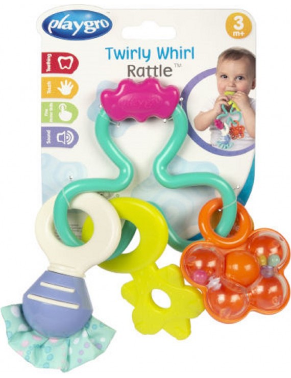 PlayGro Twirly Whirly Rattle Κουδουνίστρα 3m+, 1τεμ