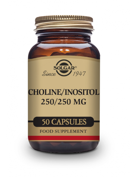SOLGAR Choline-Inositol 250/250mg 50 Φυτικές Κάψουλες