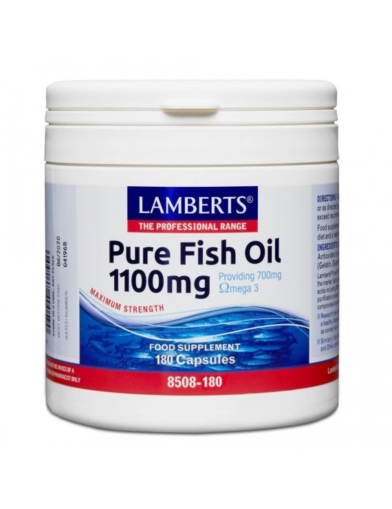 Lamberts Pure Fish Oil 1100MG (EPA) , (Ωμέγα-3), 180 caps