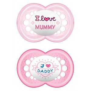 Mam Πιπίλα Ι Love Mummy & Daddy Σιλικόνης 6-16 μηνών