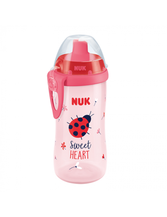 NUK First Choice Flexi Cup Παγουράκι 300 ml με καλαμάκι Soft 12+M (10.255.410) Ροζ