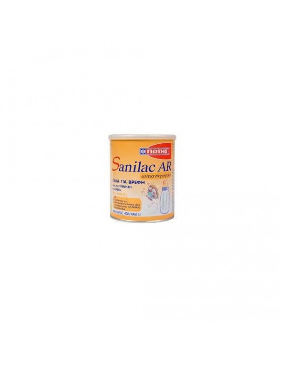 Sanilac AR Αντι-Αναγωγικό Γάλα Ενδείκνυται για την Αντιμετώπιση των Αναγωγών, 400g