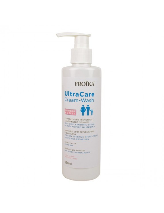 Froika UltraCare Cream Wash Καταπραϋντικό Κρεμοντούς για Πολύ Ξηρό & Ευαίσθητο Δέρμα με Τάση Ατοπίας & Κνησμού, 250ml