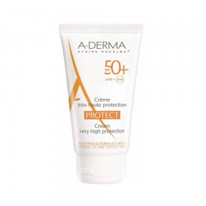 A-Derma Protect Creme SPF50+ Sans Parfum Αντηλιακή Κρέμα ΠροσώπουΠολύ Υψηλής Προστασίας για Κανονικές -Ξηρές Επιδερμίδες, 40ml