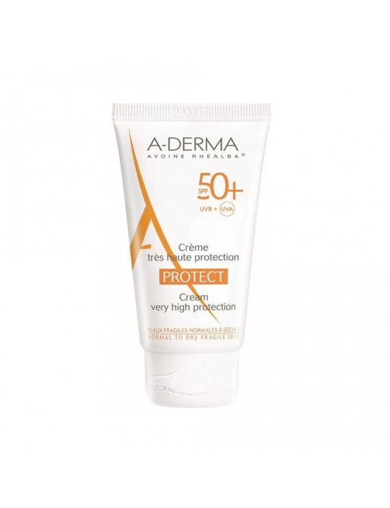 A-Derma Protect Creme SPF50+ Sans Parfum Αντηλιακή Κρέμα ΠροσώπουΠολύ Υψηλής Προστασίας για Κανονικές -Ξηρές Επιδερμίδες, 40ml