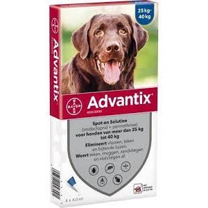 Advantix Spot-On Διάλυμα για Σκύλους από 40-60Kg, 4 Πιπέτες