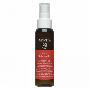 Apivita Bee Sun Safe Hair Oil Eνυδατικό Αντηλιακό Λάδι Μαλλιών 100ml.