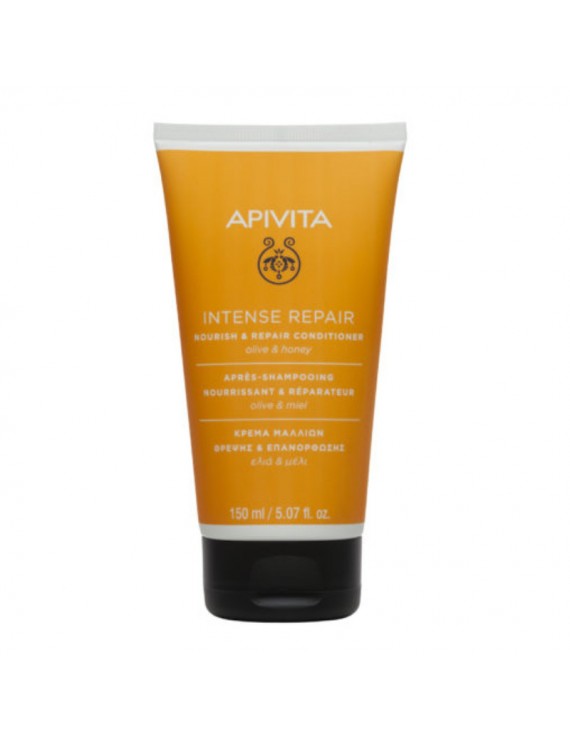 APIVITA Κρέμα Θρέψης & Επανόρθωσης για ξηρά ταλαιπωρημένα μαλλιά με ελιά & μέλι - 150ml