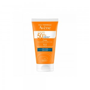 Avene Αντηλιακό Προσώπου για Κανονικό-Μικτό Ευαίσθητο Δέρμα SPF 50+ HEV Eau Thermale Face Sunscreen Fluid 50ml