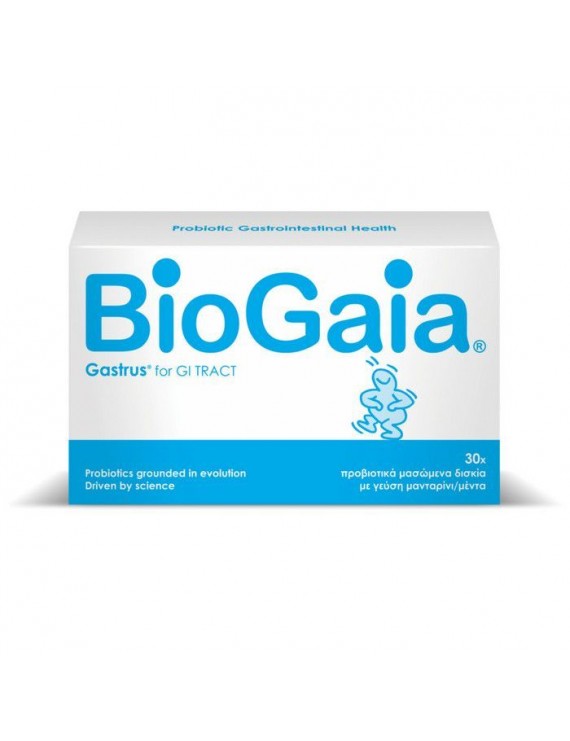 BioGaia Gastrus Προβιοτικά Μασώμενα Δισκία με γεύση Μανταρίνι/Μέντα, 30 Chew.Tabs