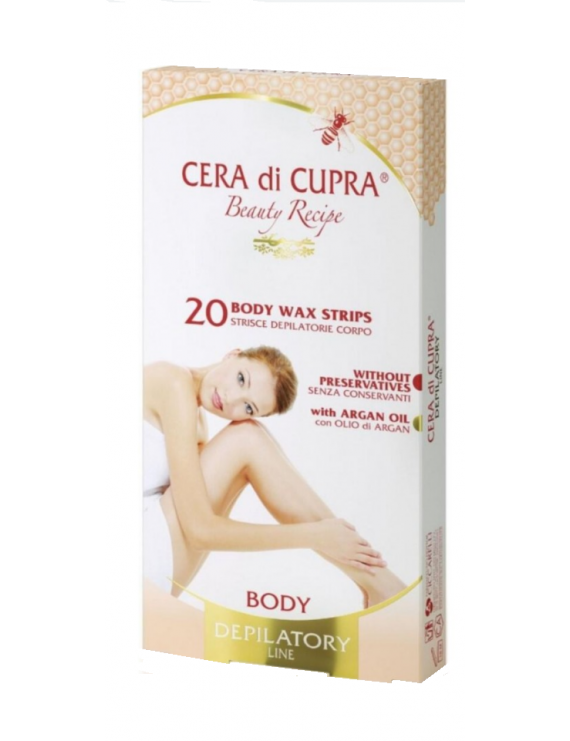 Cera di Cupra Ταινίες αποτρίχωσης για το σώμα με καλέντουλα και κερί μέλισσας 20 ταινίες