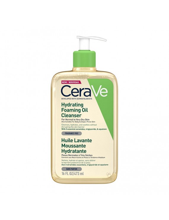 CERAVE - Hydrating Foaming Oil Cleanser Λάδι Καθαρισμού για Κανονικό έως Πολύ Ξηρό Δέρμα - 473ml