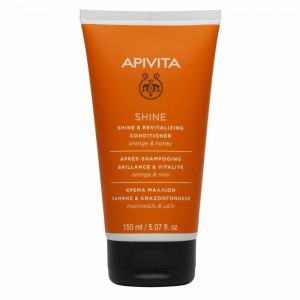 APIVITA Shine & Revitalizing Conditioner Μαλακτική Κρέμα Μαλλιών για Λάμψη & Αναζωογόνηση με Πορτοκαλί & Μέλι 150ml 