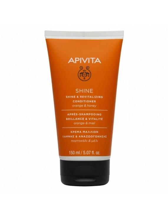 APIVITA Shine & Revitalizing Conditioner Μαλακτική Κρέμα Μαλλιών για Λάμψη & Αναζωογόνηση με Πορτοκαλί & Μέλι 150ml 
