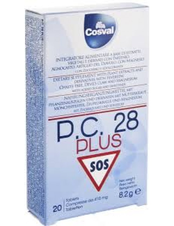 COSVAL P.C. 28 PLUS 20 tabs (μασώμενες) Φυτικό Παυσίπονο