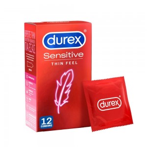 Durex Sensitive Thin Feel 12τεμ (Πολύ Λεπτά Προφυλακτικά για Καλύτερη Αίσθηση)
