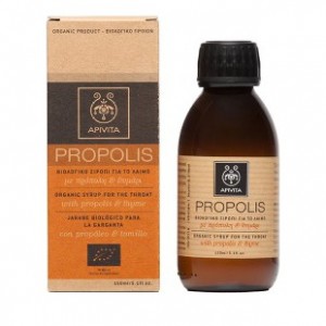 Apivita Propolis Organic Βιολογικό Σιρόπι για το Λαιμό - Πρόπολη & Θυμάρι, 150ml
