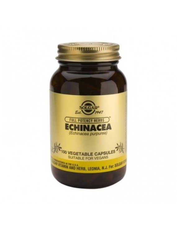 olgar Echinacea Συμπλήρωμα Διατροφής 100 Vegetable Capsules. Σκεύασμα με φυτικό εκχύλισμα Εχινάκεας με αντιβακτηριακές ιδιότητες, χρήσιμο σε περιπτώσεις κρυολογημάτων, γρίπης και μολύνσεων.