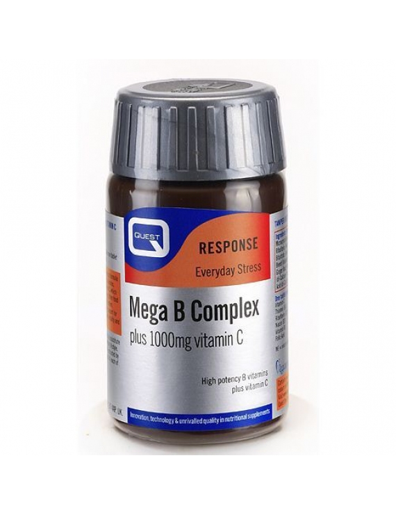 Quest MEGA B Complex plus 1000mg vitamin C 60CAPS