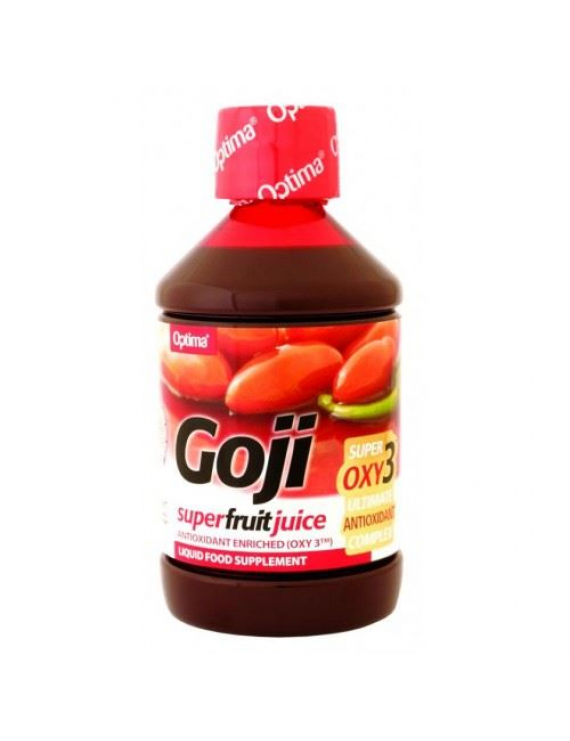Optima GOJI Super Fruit  juice with OXY3 500 ml(μειγμα απο κοκκινο σταφυλι,λυκοπενιο ,ρεσβερατρολη)
