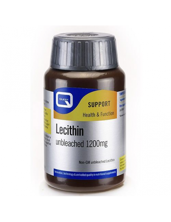 Quest Lecithin Unbleached 1200 mg Συμπλήρωμα διατροφής 45 caps