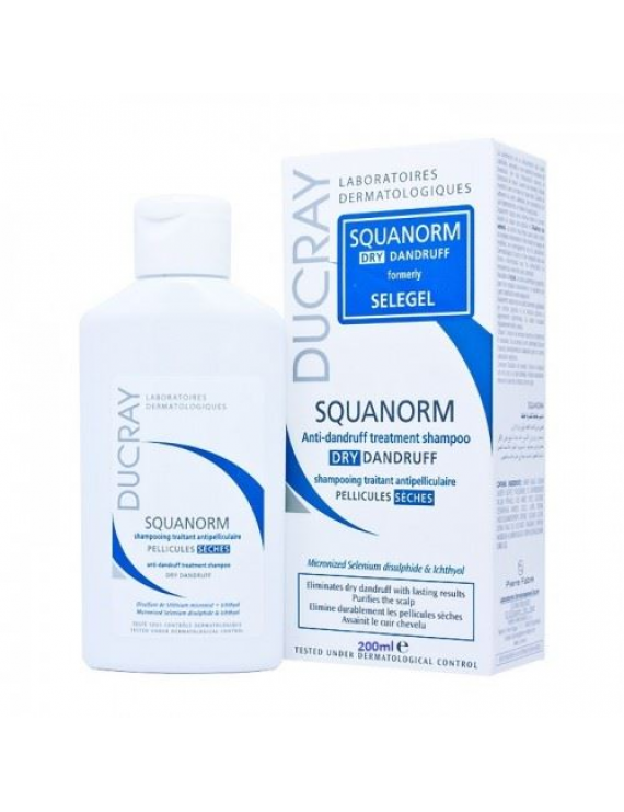 DUCRAY SQUANORM DRY Anti-Dandruff treatment Shampoo 200ml