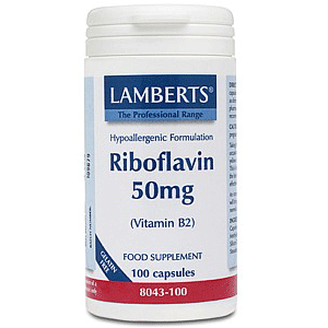LAMBERTS RIBOFLAVIN 50mg ( vitamin B2) 100CAPS