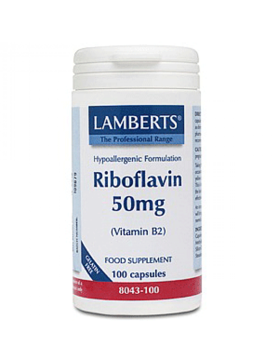 LAMBERTS RIBOFLAVIN 50mg ( vitamin B2) 100CAPS