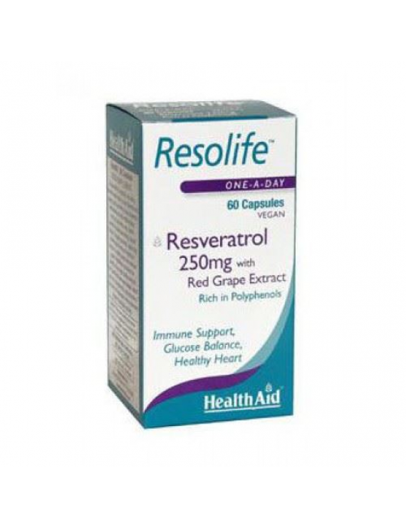 Health Aid Resolife Resveratrol 250mg  60caps vegan