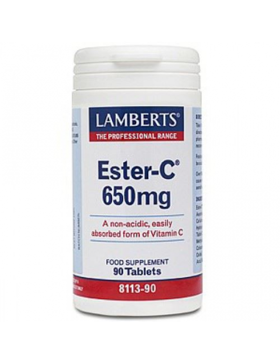 Lamberts Ester C 650mg, 90 Tablets