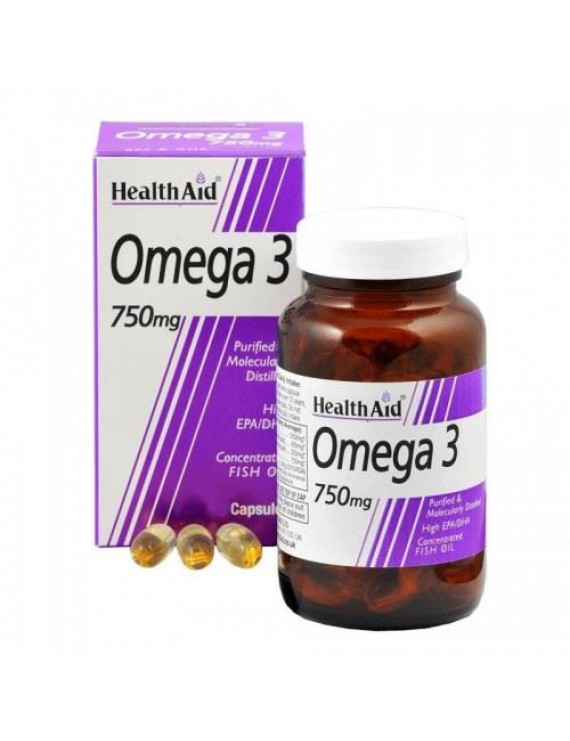 Health Aid Omega-3 , 750mg 60 capsules