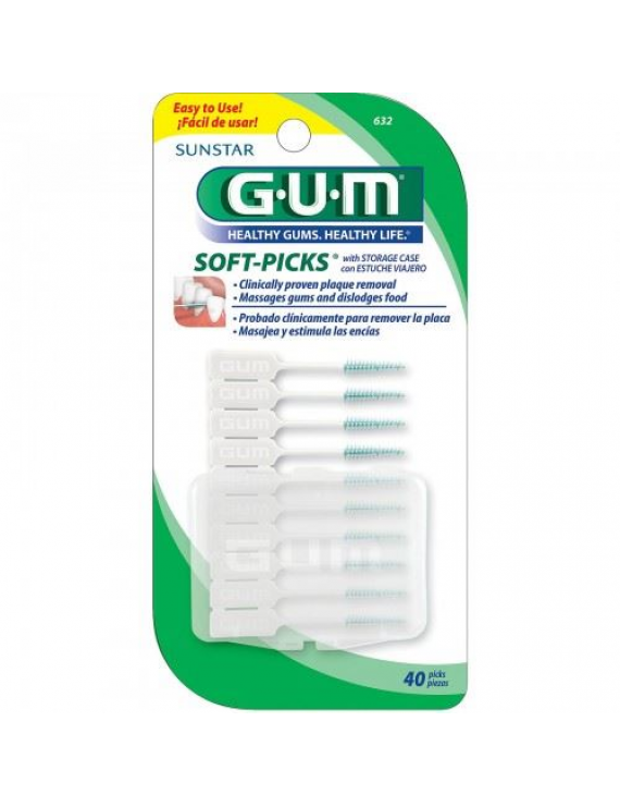 GUM  SOFT-PICKS 632 +Fluoride 40 + 10τεμαχια Regular
