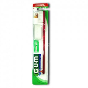 Gum Classic Full Soft 411, Οδοντόβουρτσα με μοναδικό σχεδιασμό Dome Trim .Αφαιρεση Πλακας
