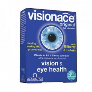 Vitabiotics Visionace Original eye Vitamins 9( A,B2,& Zinc) 30 tabl