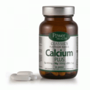 Power Health Classics Platinum Calcium Plus Συμπλήρωμα Διατροφής με Ασβέστιο, Μαγνήσιο και Βιταμίνη D3, 30 Κάψουλες