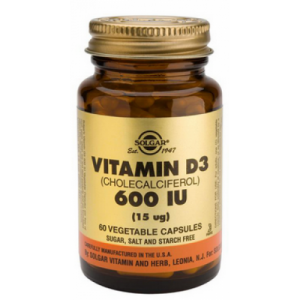 Solgar Vitamin D-3  600IU veg caps 60s